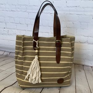 Le Papillon canvas tote NWOT.